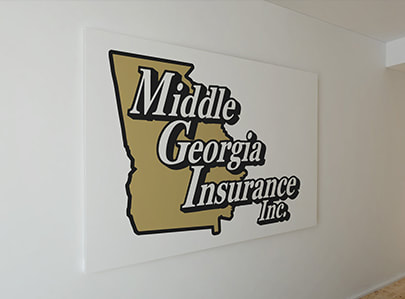 Middle Georgia Insurance, Inc. logo on the wall